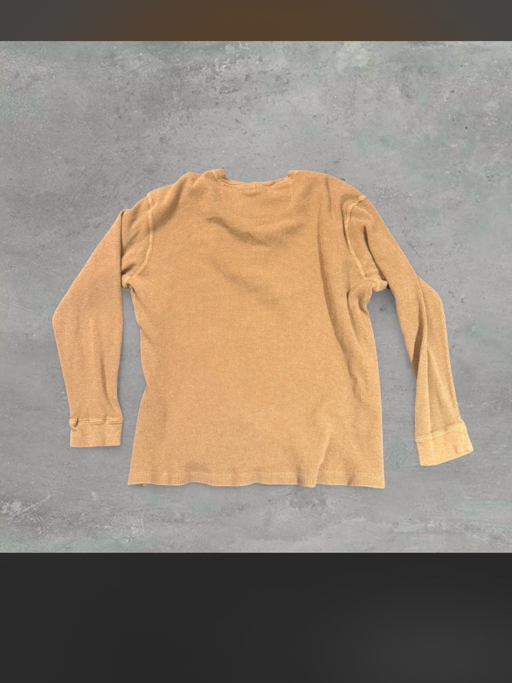 Men's Polo Ralph Lauren Club Room Waffle Knit Henley Long Sleeve - Picture 2 of 3